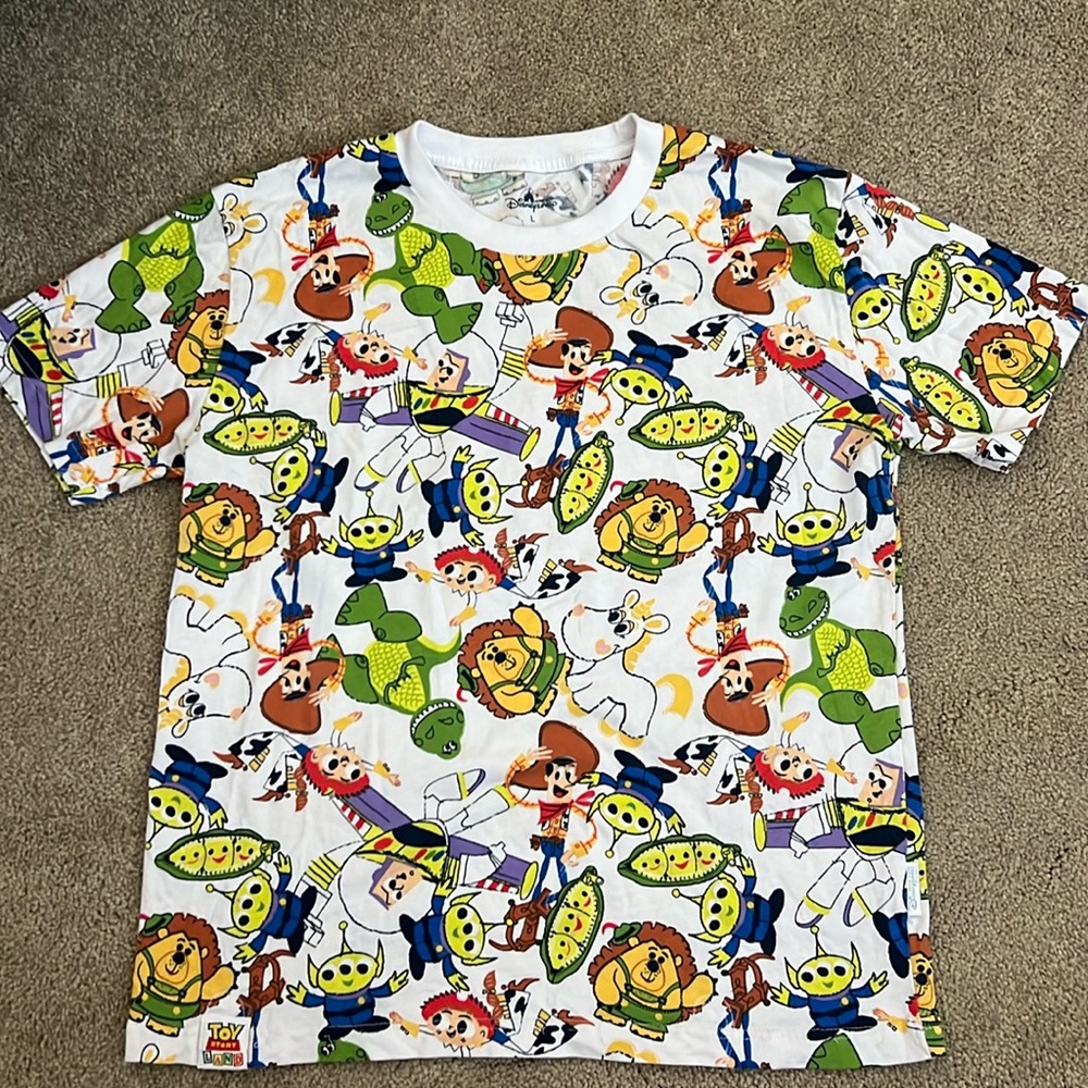 Vintage HongKong Disneyland Toy Story Land All over Print